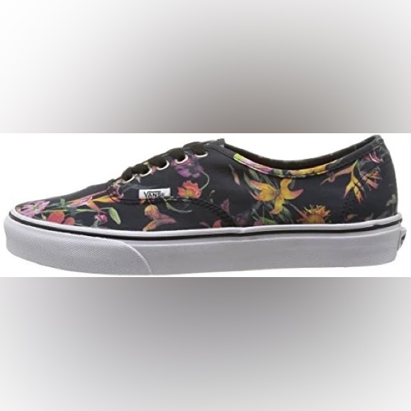 Vans Authentic Low Pro Floral Sneakers In Black Bloom - Picture 3 of 5
